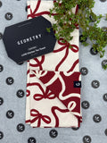 Geometry Holiday Bows Luxe Towel