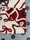 Geometry Holiday Bows Luxe Towel