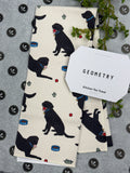 Geometry La Pals Tea Towel - Black