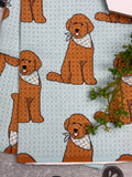 Geometry Doodle Days Tea Towel - Powder Blue