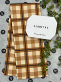 Geometry Rich Cocoa Tea Towel