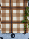 Geometry Rich Cocoa Tea Towel