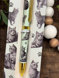 Silver Tabby Cat Pen