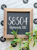 Square Zip Code Sign - Small