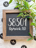 Square Zip Code Sign - Small