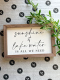 Sunshine And Lake Water Sign