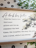 A Limb Has Fallen Memorial Sign