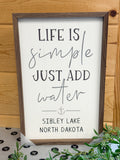Just Add Water Custom Lake Sign
