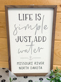 Just Add Water Custom Lake Sign