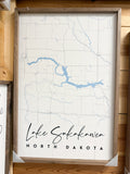 Lake Map Personalized Lake Sakakawea