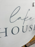 24" Lake House White Circle