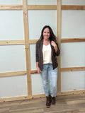 Monica Blazer With Shirred Sleeves