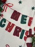 Geometry Christmas Banner Tea Towel