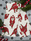 Geometry Stretchy Santa Tea Towel