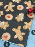 Geometry Holiday Cookies Tea Towel