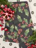 Geometry Holly Night Tea Towel