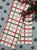 Geometry Festive Plaid Tea Towel