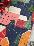 Geometry Alpine Village Tea Towel