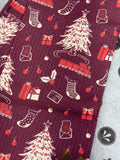 Geometry Holiday Jubilee Garnet Tea Towel