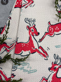 Geometry Prancing Reindeer Tea Towel