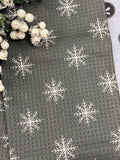 Geometry Snowy Juniper Tea Towel