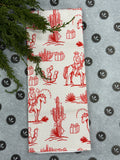 Geometry Cowboy Claus Tea Towel