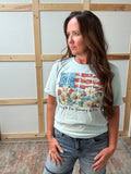 USA Land Of The Free Graphic Tee