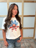 Usa Daisy American Flag Graphic Tee