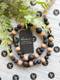 36" Wood Bead Garland With Tag