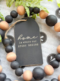 36" Wood Bead Garland With Tag