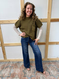 Mid Rise Wide Flare Jeans