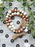 36" Wood Bead Garland