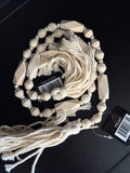 41" Natural Beads with Tassels