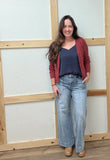 High Rise Ankle Patch Pocket Jeans