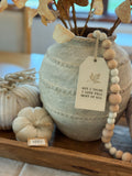 10" Antique Taupe Vase