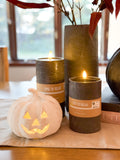 6.5" White Terracotta Mini Jack-o-Lantern Pumpkin