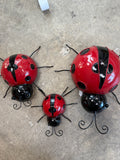 Wall Mountable Metal Ladybugs