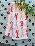 Geometry Lobster Stripe Tea Towel
