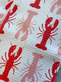 Geometry Lobster Stripe Tea Towel