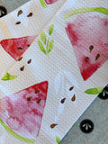 Geometry Watermelon Slice Tea Towel
