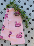 Geometry Flamingo Floatie Tea Towel