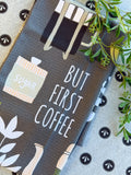 Geometry But First, Coffee Tea Towel
