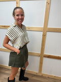 Heather Pleated Skort Skirt