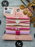Hope Hair Tie Bracelet Set