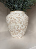 Vintage 8.5" Beige Heirloom Vase