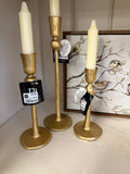Gold Iron Taper Candle Sticks