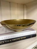 12" Gold Metal Decorative Bowl