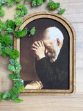 8" Arch Praying Man Framed Art