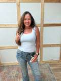 Double Layered Square Neck Tank With Wide Straps