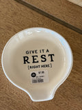 Give It A Rest Stoneware Spoon Rest